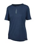 IXS Cycling short sleeve jersey - FLOW MERINO SS - blue