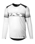 IXS Cycling summer long sleeve jersey - TRIGGER LITE 1.1 KIDS - white/black