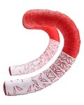 SUPACAZ handlebar tape - SUPER STICKY KUSH  - white/red