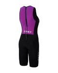 ZONE3 Cycling skinsuit - STEAMLINE - black/purple