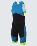 ZONE3 Cycling skinsuit - AEROFORCE SUB 220 REVERSE - black/blue