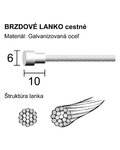 LONGUS brake cable -  ROAD - silver