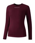 SHIMANO Cycling long sleeve t-shirt - VERTEX LONG - bordeaux