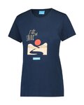 SHIMANO Cycling short sleeve t-shirt - GRAPHIC TEE - blue