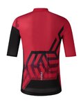 SHIMANO Cycling short sleeve jersey - BREAKAWAY - red/black
