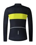 SHIMANO Cycling summer long sleeve jersey - VERTEX TEAM LONG - blue/yellow