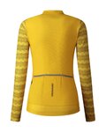 SHIMANO Cycling winter long sleeve jersey - KAEDE PRINTED LONG - yellow