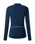 SHIMANO Cycling winter long sleeve jersey - KAEDE THERMAL LONG - blue