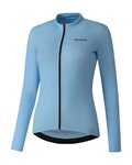 SHIMANO Cycling winter long sleeve jersey - ELEMENT LONG - light blue