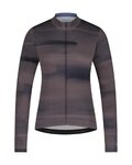 SHIMANO Cycling winter long sleeve jersey - KAEDE PRINTED LONG - purple/grey