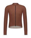 SHIMANO Cycling summer long sleeve jersey - EVOLVE MERINO LONG - brown