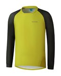 SHIMANO Cycling summer long sleeve jersey - MYOKO LONG WARM - yellow/black