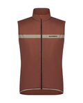 SHIMANO Cycling gilet - EVOLVE WIND INSULATED - brown