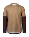 POC Cycling summer long sleeve jersey - ESSENTIAL MTB - brown
