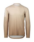POC Cycling summer long sleeve jersey - ESSENTIAL MTB LITE - brown