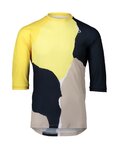 POC Cycling short sleeve jersey - MTB PURE 3/4 - yellow/black/grey