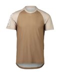 POC Cycling short sleeve jersey - MTB PURE TEE - brown/beige