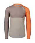 POC Cycling summer long sleeve jersey - MTB PURE - orange/grey