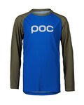 POC Cycling summer long sleeve jersey - ESSENTIAL MTB - blue/green