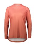 POC Cycling summer long sleeve jersey - ESSENTIAL MTB LITE  - red