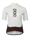 POC Cycling short sleeve jersey - ESSENTIAL ROAD  - white/brown
