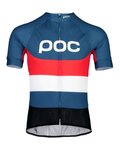 POC Cycling short sleeve jersey - ESSENTIAL ROAD LOGO - red/blue/white/black