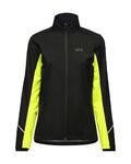 GORE Cycling windproof jacket - R3 PARTIAL GTX - black/yellow