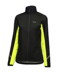 GORE Cycling windproof jacket - R3 PARTIAL GTX - black/yellow