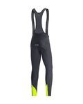 GORE Cycling long bib trousers - C3 THERMO - black/yellow