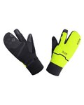 GORE Cycling long-finger gloves - GTX INFINIUM THERMO SPLIT - yellow/black