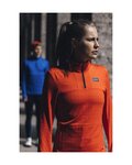 GORE Cycling long sleeve t-shirt - EVERYDAY THERMO 1/4-ZIP WMN - orange