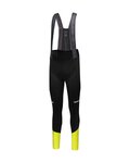GORE Cycling long bib trousers - SPINSHIFT THERMO - black/yellow