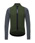GORE Cycling winter long sleeve jersey - SPINSHIFT THERMO - green/grey