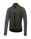 GORE Cycling winter long sleeve jersey - SPINSHIFT THERMO - green/grey