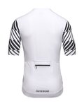 GORE Cycling short sleeve jersey - SWIFTRIDE OPTICAL - white/black