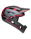 BELL Cycling helmet - SUPER AIR R SPHERICAL - grey/red