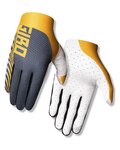 GIRO Cycling long-finger gloves - TRIXTER - grey/gold