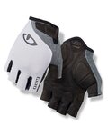 GIRO Cycling fingerless gloves - JAGETTE - white/grey