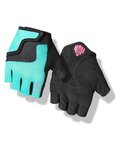 GIRO Cycling fingerless gloves - BRAVO JR - turquoise/black