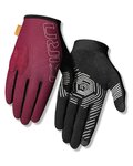 GIRO Cycling long-finger gloves - RODEO - bordeaux