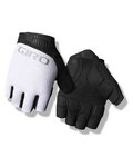 GIRO Cycling fingerless gloves - BRAVO II GEL - white/black