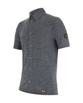 SANTINI shirt - GRAVEL SUMMER WOOL - grey