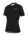 SANTINI Cycling short sleeve jersey - SASSO LADY - black