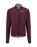 SANTINI Cycling thermal jacket - ALPHA TRAIL - bordeaux