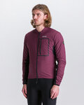 SANTINI Cycling thermal jacket - ALPHA TRAIL - bordeaux