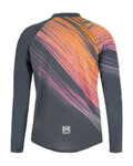 SANTINI Cycling winter long sleeve jersey - SASSO - orange/grey