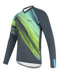 SANTINI Cycling winter long sleeve jersey - SASSO - green/grey
