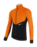 SANTINI Cycling thermal jacket - REDUX VIGOR - orange/black