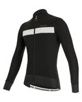SANTINI Cycling winter long sleeve jersey - ADAPT WOOL - white/black