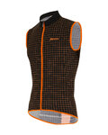 SANTINI Cycling gilet - NEBULA WIND - orange/black